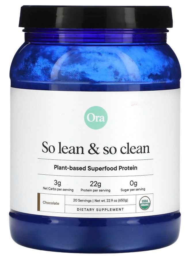 Ora بروتين الشوكولاتة النباتي الفائق النحافة والنظافة 22.9 أونصة (650 جرام) - Image 1