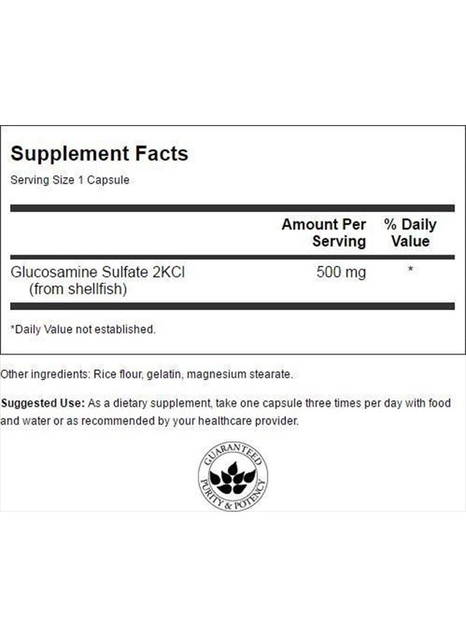 SWANSON Glucosamine Sulfate 2Kcl 500 Milligrams 400 Capsules - Image 2