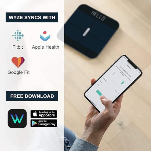Wyze Smart Scale X - Digital Bathroom Scale for Body Weight, BMI, Body Fat, Muscle Mass, Heart Rate Monitor | Sync with Health Apps | Body Composition Analyzer for People, Baby & Pet, 400 lbs (Black) - Image 4