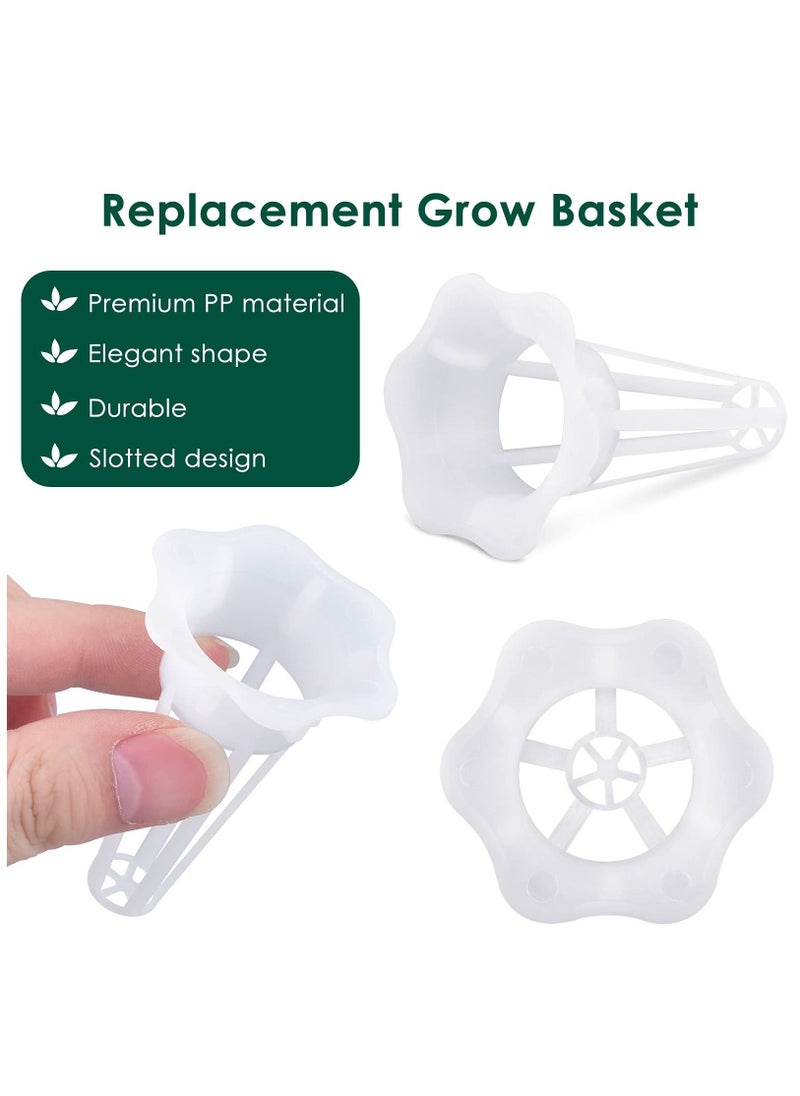 KASTWAVE 50PCS Grow Baskets, Plant Growing ContainersReplacement Grow Basket Plant Pod for Grow Sponges and Hydroponic Growing System White  - Image 2