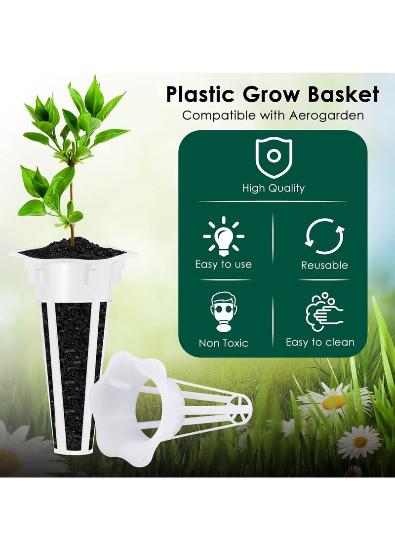 KASTWAVE 50PCS Grow Baskets, Plant Growing ContainersReplacement Grow Basket Plant Pod for Grow Sponges and Hydroponic Growing System White  - Image 3