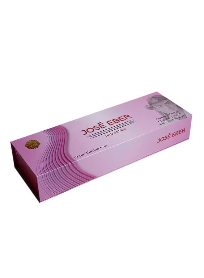 JOSE EBER Pro Series Curling Iron Pink/Black 19mm - Image 3