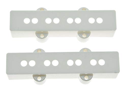 KAISH Set of 2 White Bass Pickup Covers Neck/Bridge for 4 String Jazz J Bass - Image 4