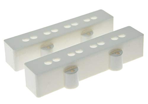 KAISH Set of 2 White Bass Pickup Covers Neck/Bridge for 4 String Jazz J Bass - Image 2