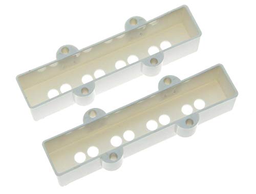 KAISH Set of 2 White Bass Pickup Covers Neck/Bridge for 4 String Jazz J Bass - Image 3