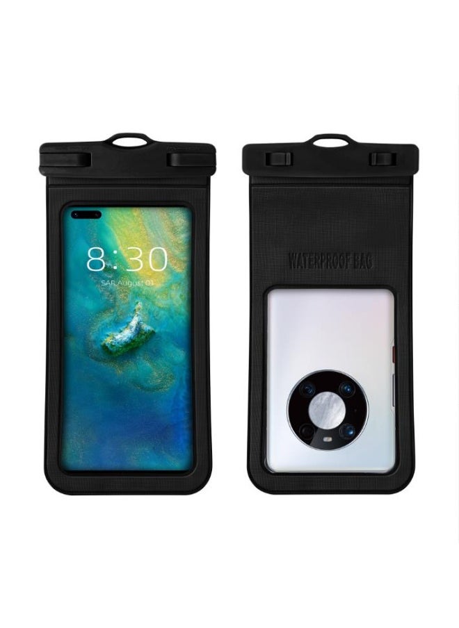 Golden 2 Pack Waterproof Phone Pouch Universal IPX8 Waterproof Phone Case with Detachable Lanyard Cellphone Dry Bag for Phone Up to 7.2" Underwater Screen Touchable Travel Beach Essentials (D15-1)  - Image 1