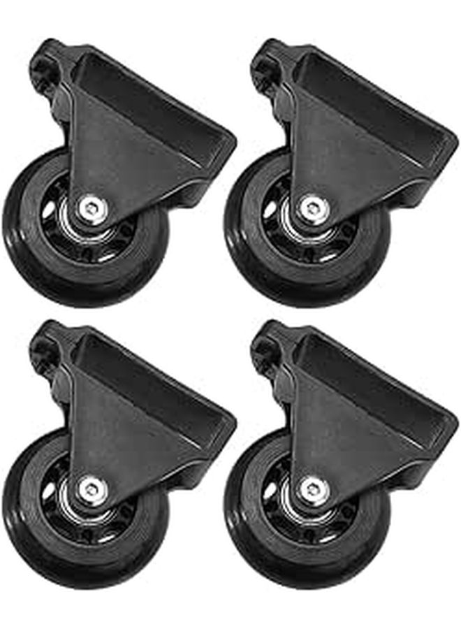 Tofficu 4pcs Aluminum Alloy Retractable Ladder Wheels Telescoping Extension Ladder Casters With Balance Bar Accessories - Image 1