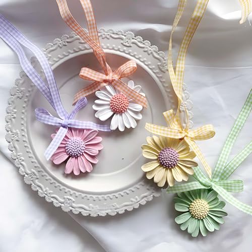 acvcatto Daisy Silicone Chocolate Molds, 4 Packs Flower Keychain Molds for Cake Decoration Cupcake Toppers Candy Sugar Craft Gum Paste Clay Resin - Image 4