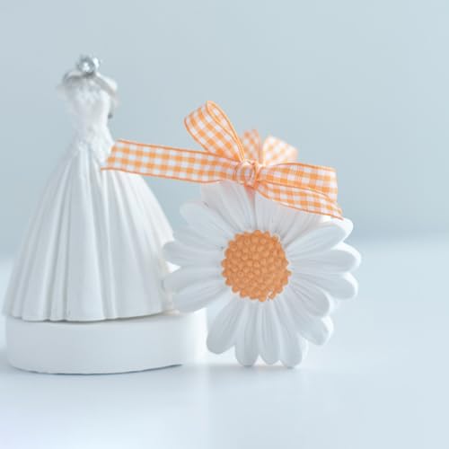 acvcatto Daisy Silicone Chocolate Molds, 4 Packs Flower Keychain Molds for Cake Decoration Cupcake Toppers Candy Sugar Craft Gum Paste Clay Resin - Image 3