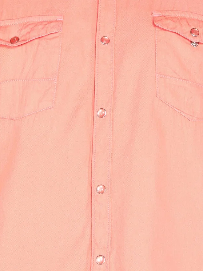 Kuons Avenue  KUONS AVENUE Men Peach Cotton Twill Shirt for Men | Best Price UAE