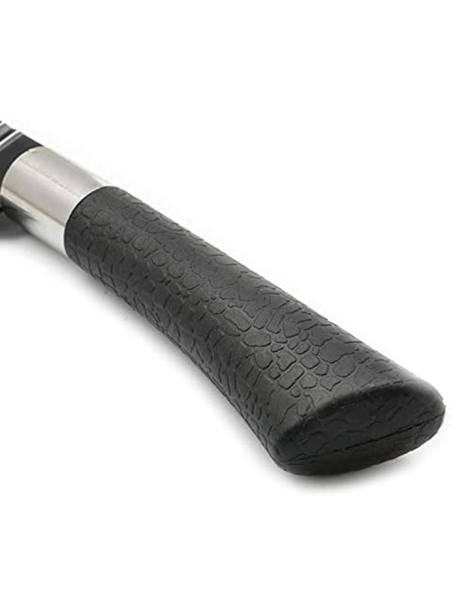 Stainless steel knife set (6 pieces, black) - Kitchen knife set with peeler and scissors - Non-stick lightweight kitchen knives with comfortable handle including chef's knife, slicing knife, paring knife, vegetable peeler, and scissors - Image 2