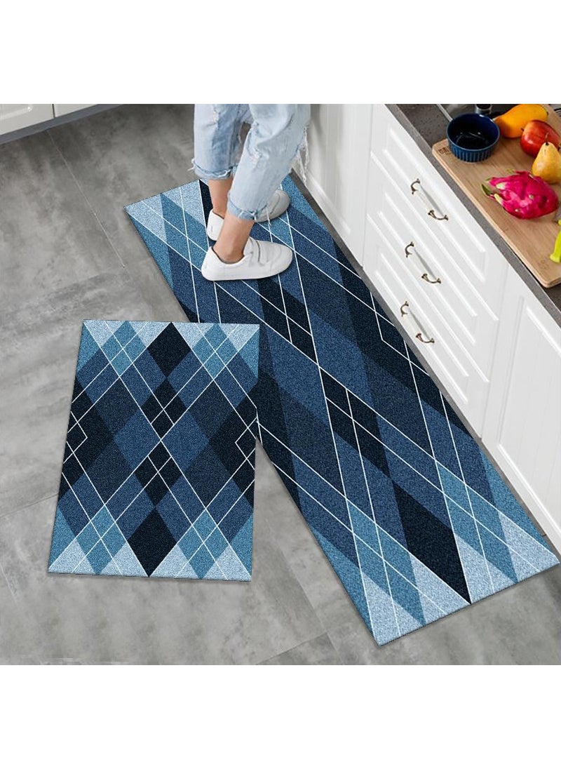FASHION HOME Set of 2 Kitchen Mats Floor Rug Home Decor Accessories Non Skid Washable  - Image 1