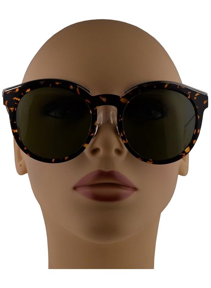 ديور نظارة شمسية دائرية كاملة الحواف للنساء - Dior Blossom 0M785 - مقاس العدسة: 52 ملم - هافانا - Image 3