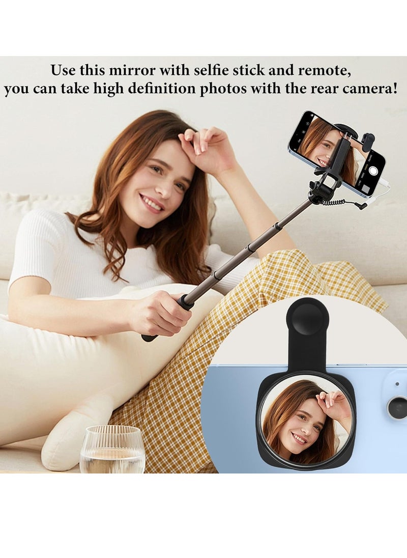 Generic - 1pc Phone Rear Camera Selfie Mirror - See How You Look in The Back Camera - for High Definition Photos (Black) - Image 1