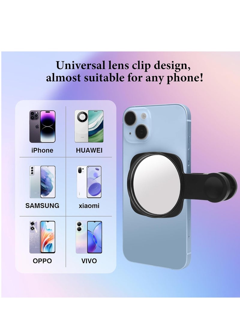 Generic - 1pc Phone Rear Camera Selfie Mirror - See How You Look in The Back Camera - for High Definition Photos (Black) - Image 1