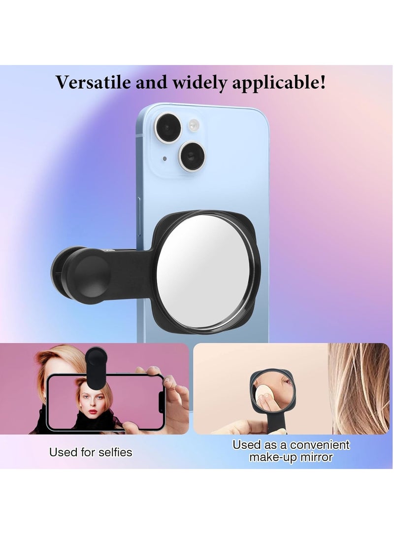 Generic - 1pc Phone Rear Camera Selfie Mirror - See How You Look in The Back Camera - for High Definition Photos (Black) - Image 1