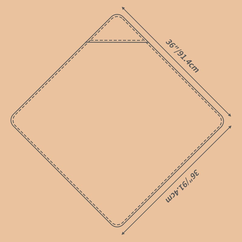 POLYTE Premium Hypoallergenic Microfiber Hooded Baby Bath Towel, 36 x 36 in, 2 Pack (White w/Yellow,Blue Trim) - Image 3