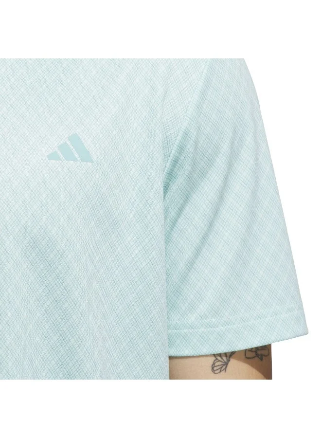 Adidas Turquoise Core Allover Print Polo Shirt for Men | Best Price UAE