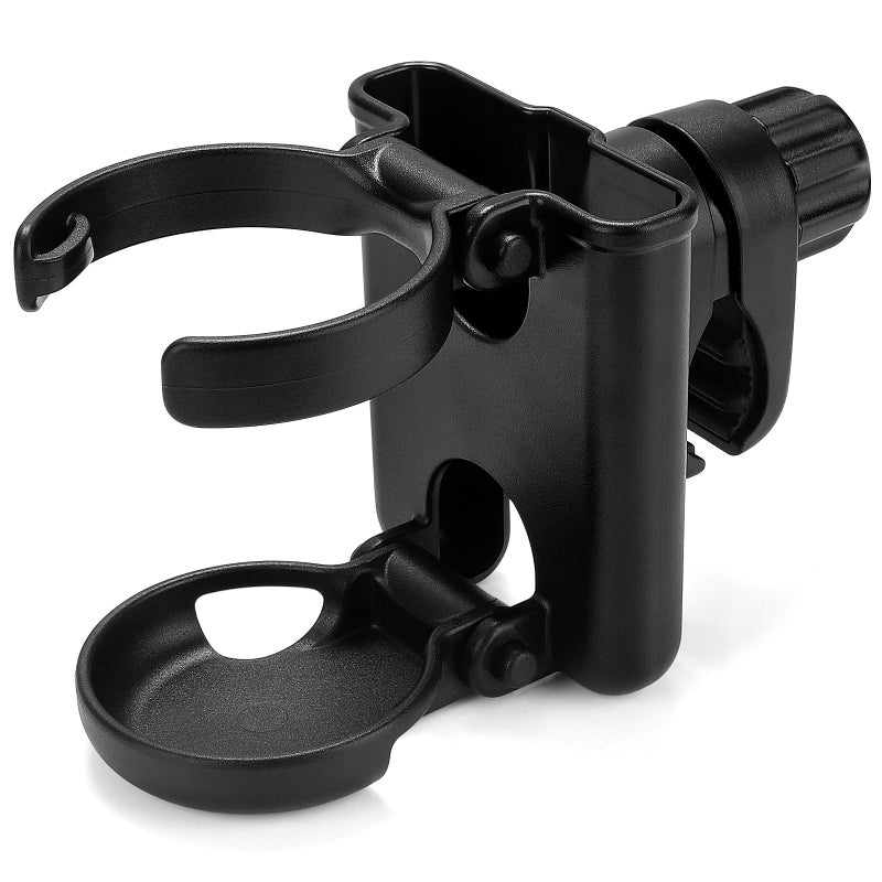 Accmor Stroller Cup Holder with Phone Holder Foldable Universal Cup Holder 360 Rotatable Bottle Holder for Stroller Bike Wheelchair Walker Scooter - Image 3
