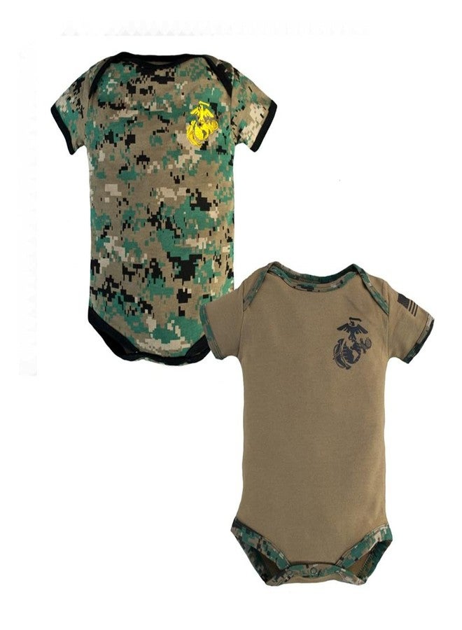 Trooper Clothing US Marine Corps Baby Bodysuit With Marine Corps Logo (Camo, 3-6 Months)