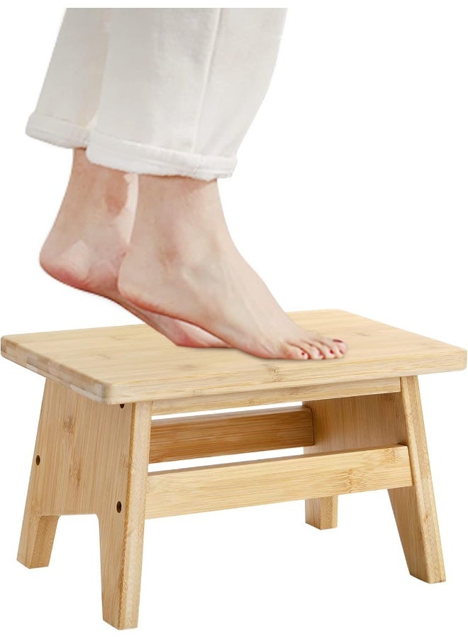 Lyellfe Bamboo Wooden Step Stool - Image 5