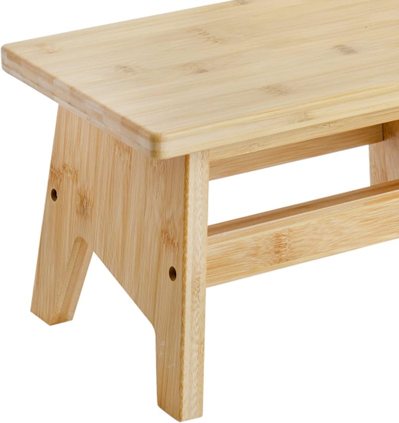 Lyellfe Bamboo Wooden Step Stool - Image 4