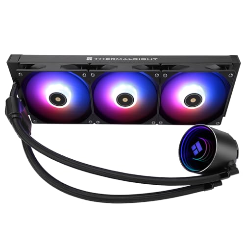 Thermalright مبرد وحدة المعالجة المركزية Thermalright Frozen Notte 360 Black ARGB V2، مبرد مياه 360 أسود، مواصفات مبرد وحدة المعالجة المركزية، 3×120 مم مراوح PWM، محامل S-FDB، مناسب لـ AMD/AM4، Intel LGA 1700/1150/1200/2011/2066 - Image 1