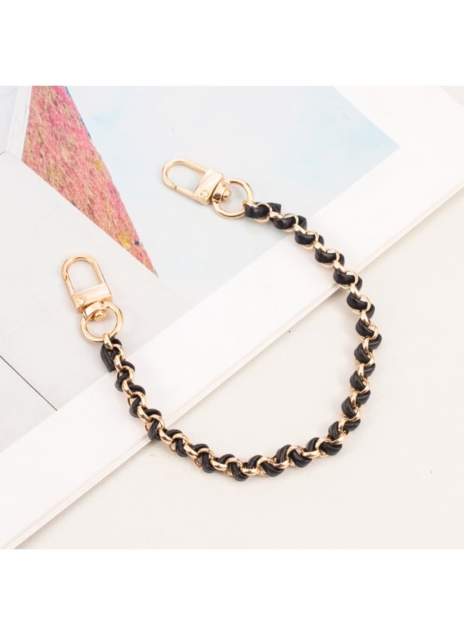 NIBEMINENT Beaded Phone Lanyard, Anti Lost Removable Wrist Strap, Weaving Pearls Bracelet Pendant, Phone Keychain Lanyard, White 