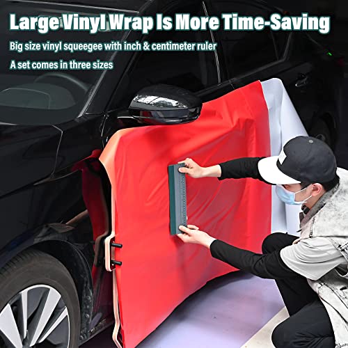 Ehdis أداة سحب الفينيل الكبيرة EHDIS لتظليل النوافذ 3 قطع بحجم كبير حافة مصنوعة من اللباد مكشطة لتطبيق الرسوم البيانية الفينيلية تغليف السيارات ورق الجدران (رمادي) - Image 2