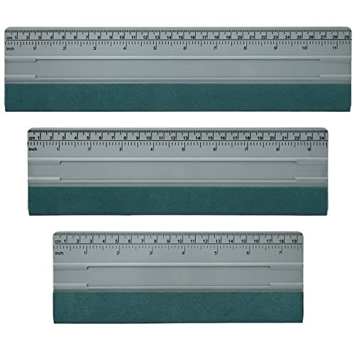 Ehdis أداة سحب الفينيل الكبيرة EHDIS لتظليل النوافذ 3 قطع بحجم كبير حافة مصنوعة من اللباد مكشطة لتطبيق الرسوم البيانية الفينيلية تغليف السيارات ورق الجدران (رمادي) - Image 1