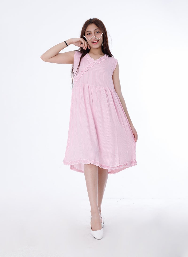 BEBO Girls Dress Pink - Image 1