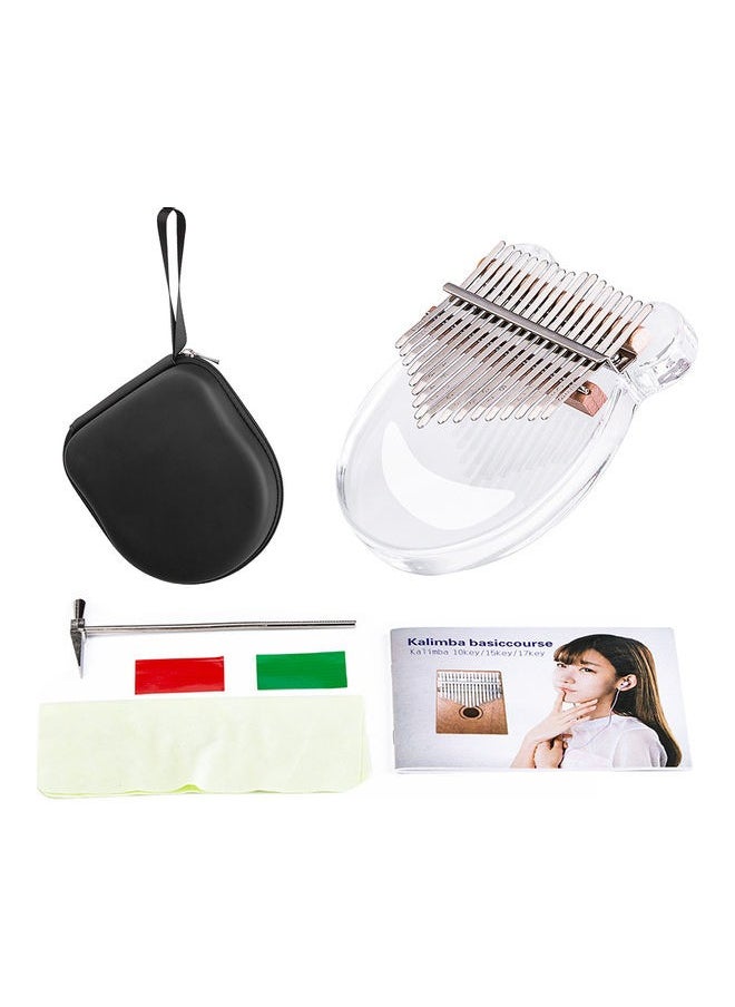AirYoung - 17 مفتاحًا من البيانو الإبهامي الشفاف المصنوع من الأكريليك على شكل دب مع حقيبة حمل ومطرقة ضبط وملصقات وقطعة قماش للتنظيف وكتاب موسيقي - Image 1