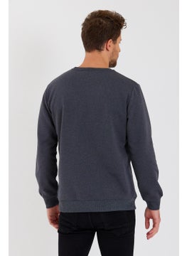 mmetalic Crew Neck Label Detail Cotton Men's Sweatshirt  - Image 4