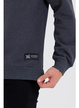 mmetalic Crew Neck Label Detail Cotton Men's Sweatshirt  - Image 3