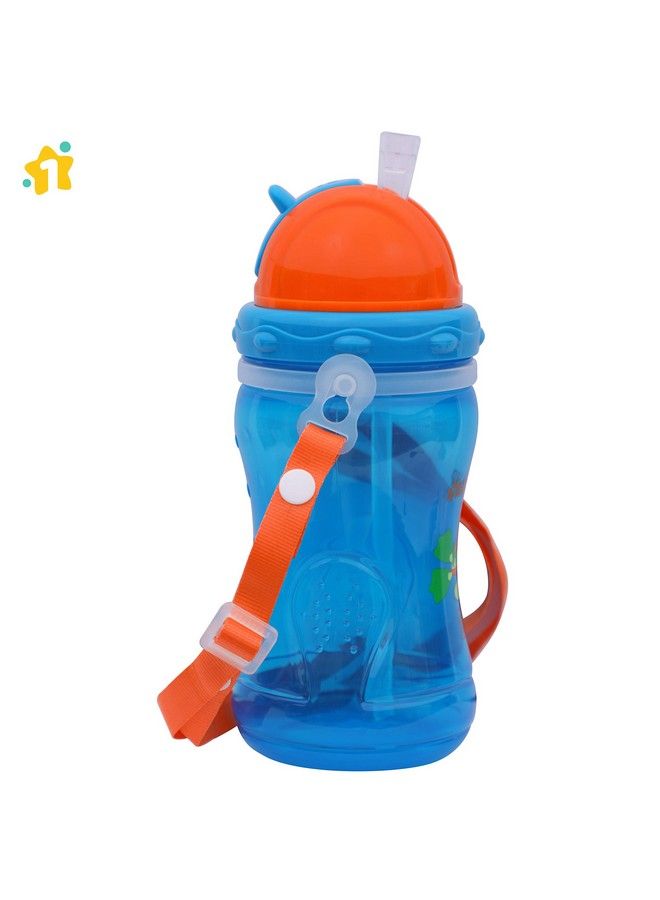 1st Step 360 Ml Polypropylene Bpa Free Sport Straw Sipper Cup With Detachable Straps And Straw Lid (Blue) - Image 4