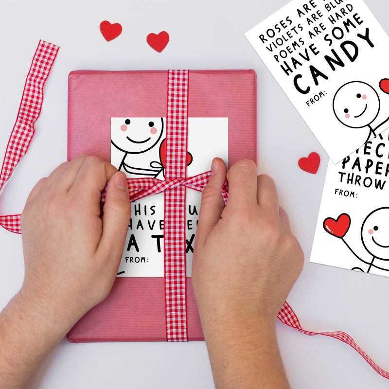 Goroar 48 Funny Kids Valentines Day Cards, Classroom Valentine's Day Cards for Kids, Valentine's Day Gift Tags, Cute Valentines Day Exchange Cards for Girls Boys - Image 4