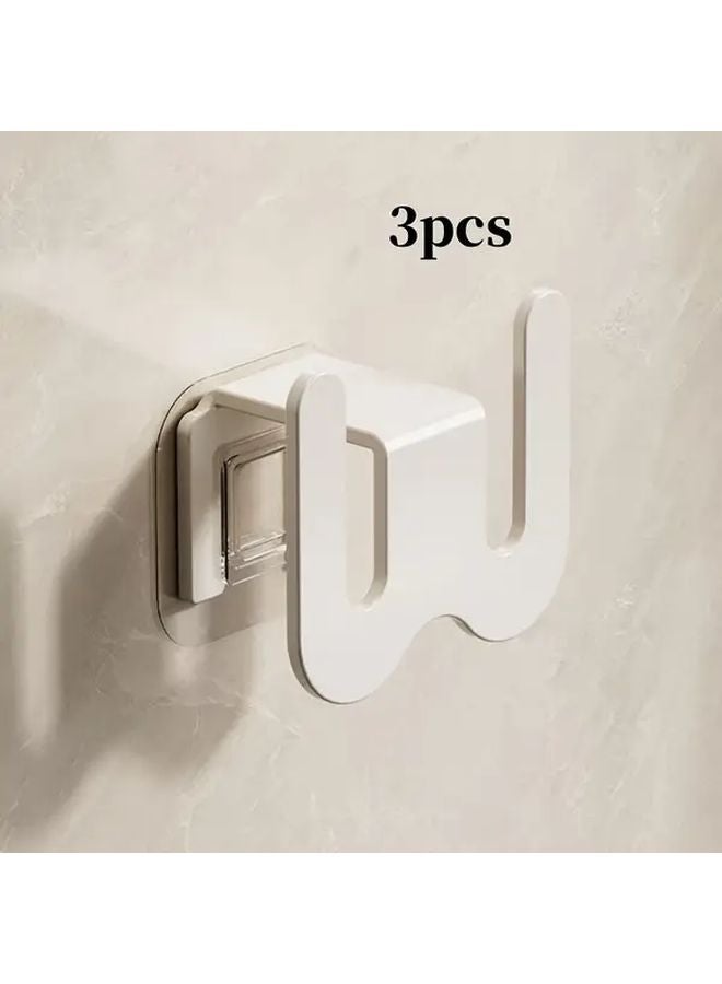 White No Drill Sticker Slipper Rack Wall Mounted Space Saving Storage Organizer - Image 1