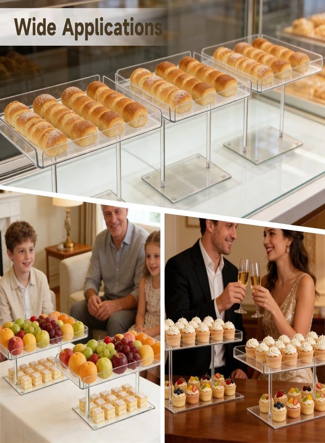 DORMIYA 3PCS Dessert Table Display Set, Clear Acrylic Cupcake & Buffet Riser Shelf, Dessert Stands for Cupcakes Pastry, Dessert Display Stands for Weddings, Parties & Events (3 Pack) - Image 5