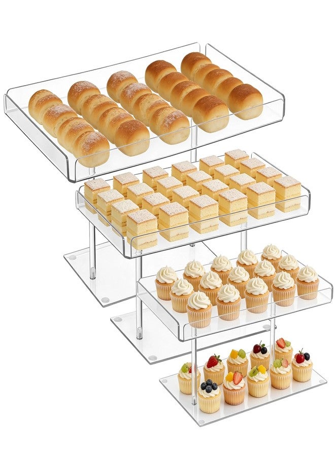 DORMIYA 3PCS Dessert Table Display Set, Clear Acrylic Cupcake & Buffet Riser Shelf, Dessert Stands for Cupcakes Pastry, Dessert Display Stands for Weddings, Parties & Events (3 Pack) - Image 1