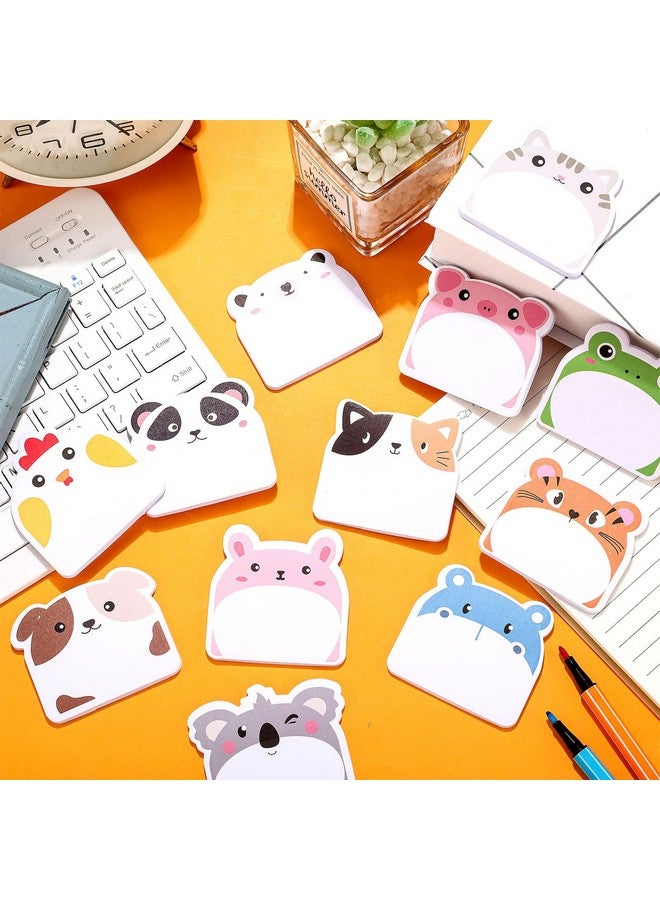 Yinder 24 Pads Cute Sticky Notes Kawaii Fun Sticky Notes Bulk Cartoon Sticky Note Pads Self Stick Memo Pads For Veterinary Gifts Animal Party Favors Office Supplies(Classic Animals) - Image 4