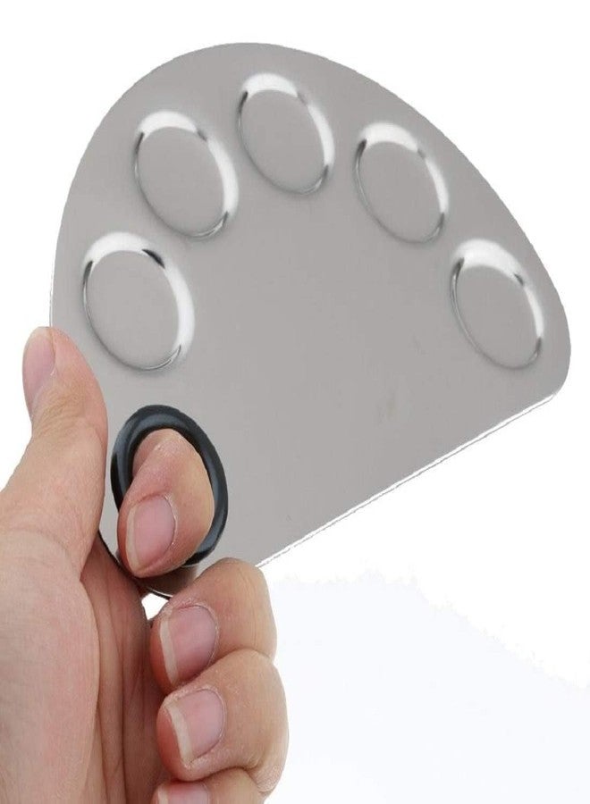 ZemGlam Stainless Steel Cosmetic Makeup Mixing Palette with Spatula Tool (Color : Silver) - Image 5