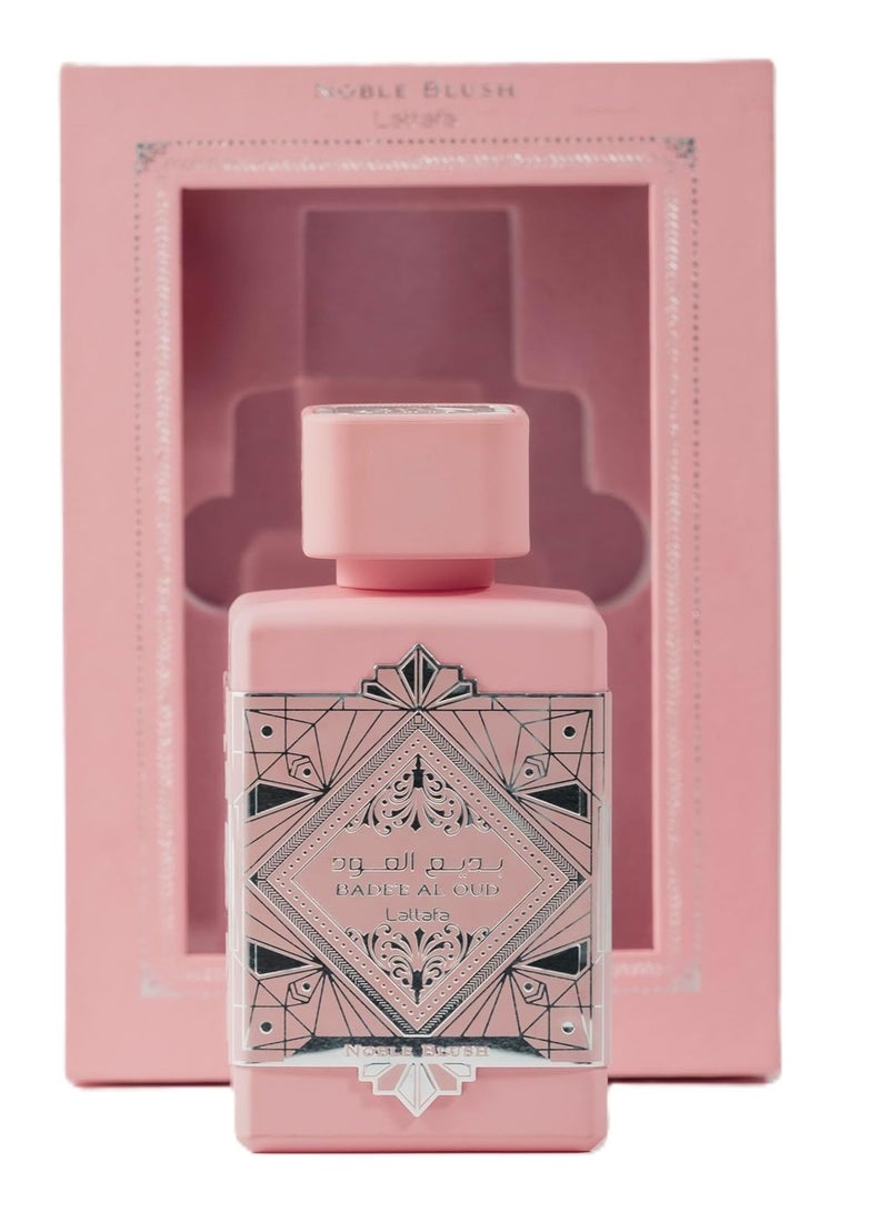 Lattafa Badee Al Oud Noble Blush Eau de Parfum Spray for Unisex, 3.4 Ounce - Image 1