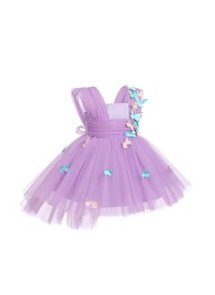Daddy's Angel Baby Toddler Kids Butterfly Dress Sleeveless High Low Tulle  - Image 2