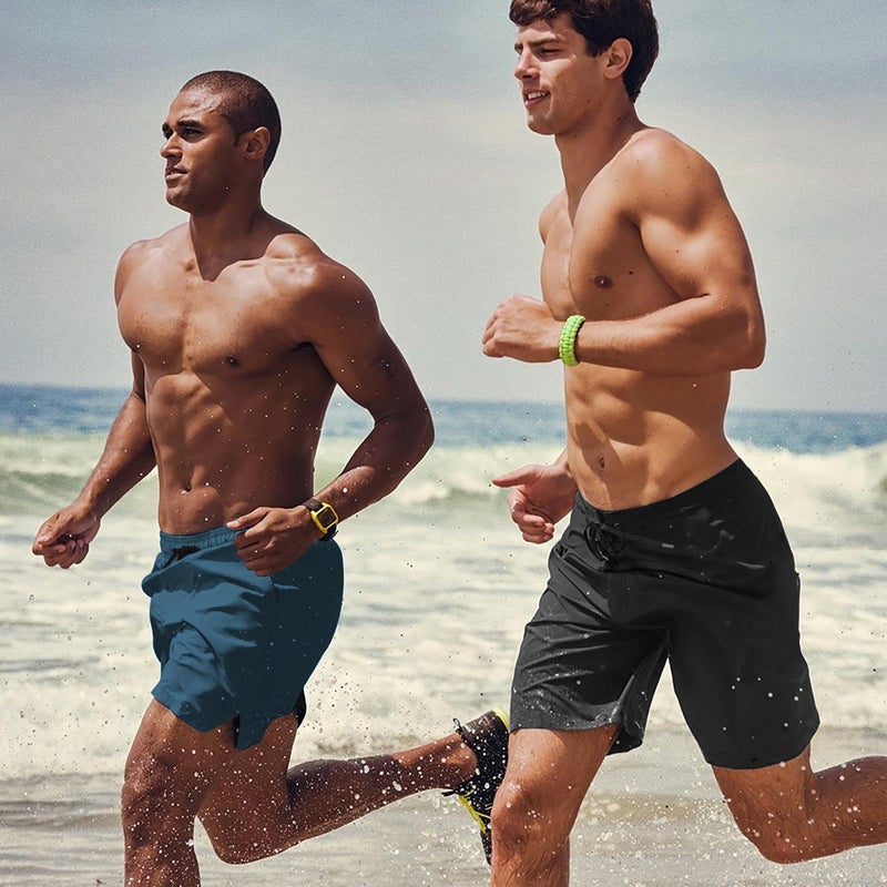 COOFANDY Men's Swim Trunks Quick Dry Board Shorts Swimsuit Swimwear Bathing Suit Peacock Blue - Image 3