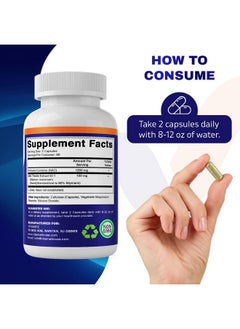 Health & Household Vitamatic Nac Supplement N-Acetyl-L-Cysteine (Nac) With Milk Thistle 50:1 Extract - Supports Immune, Respiratory, Liver Health, 1200 Mg Per Serving, 120 Veg Capsules  - Image 4