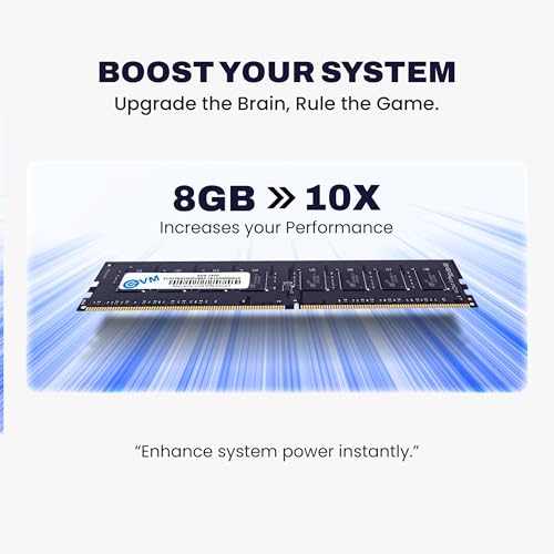 EVM 8GB DDR4 Desktop RAM 2400MHz | Long-DIMM – 1.2V Low Voltage | 288-PIN Pin, Intel & AMD Compatible | High-Speed PC Memory Upgrade | 10 Year Warranty (EVMT8G2400U88P) - Image 3