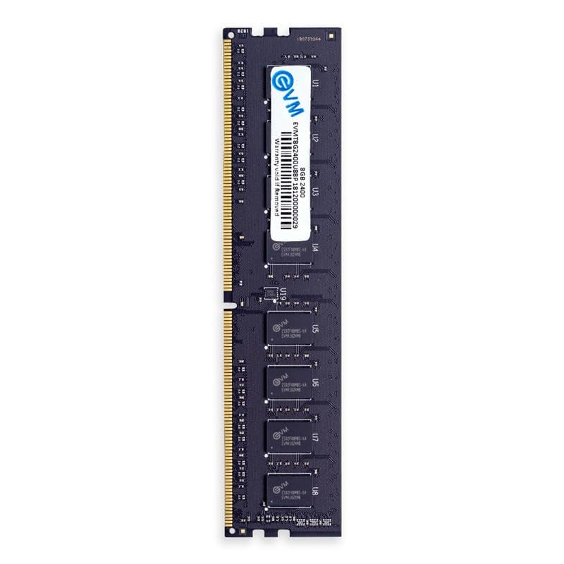 EVM 8GB DDR4 Desktop RAM 2400MHz | Long-DIMM – 1.2V Low Voltage | 288-PIN Pin, Intel & AMD Compatible | High-Speed PC Memory Upgrade | 10 Year Warranty (EVMT8G2400U88P) - Image 1