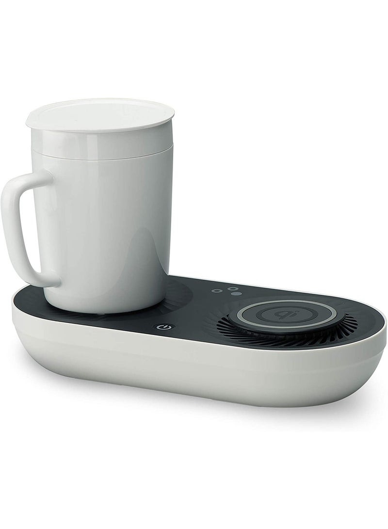Coffee Mug Warmer, Drink Cooler with Wireless Charger for Home Office Desk Use, Warming, Cooling and Charging All in 1  - Image 1
