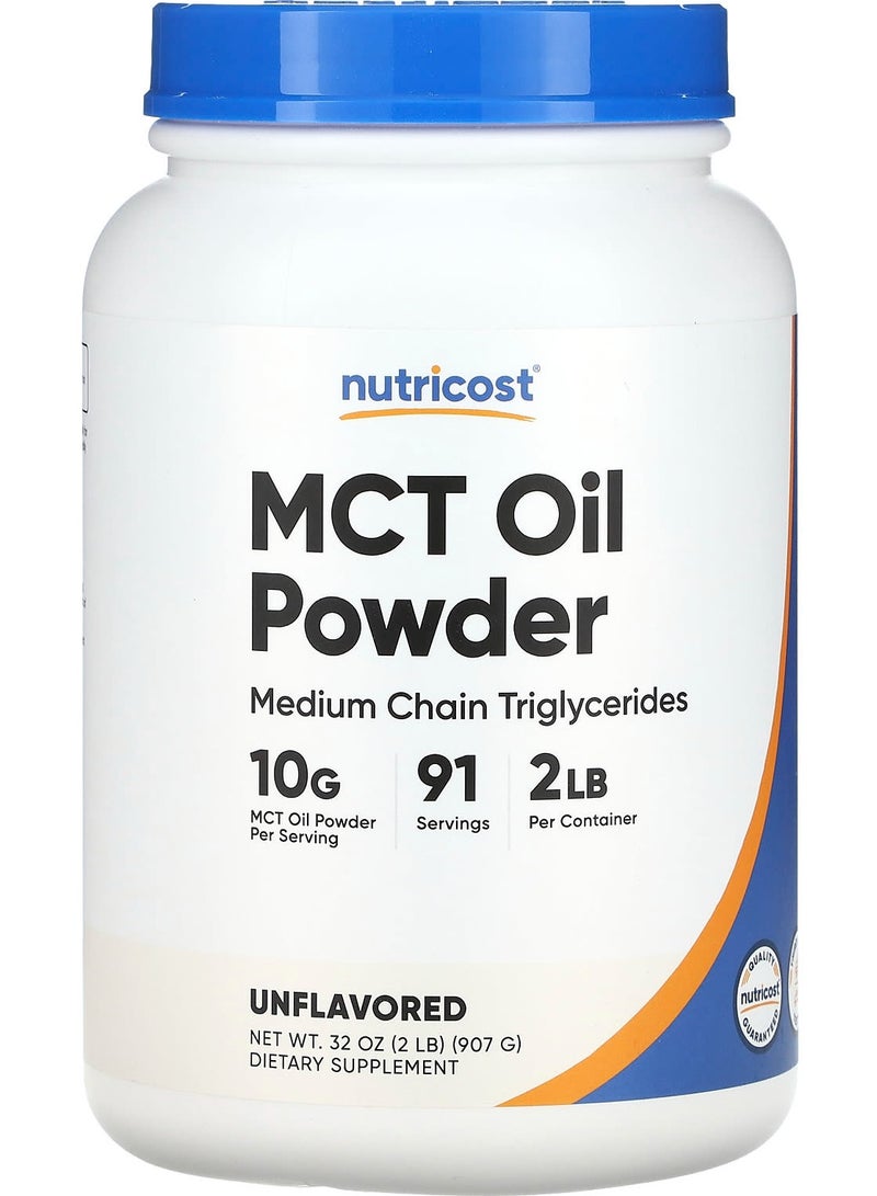 Nutricost MCT Oil Powder, Unflavored, 32 oz (907 g)