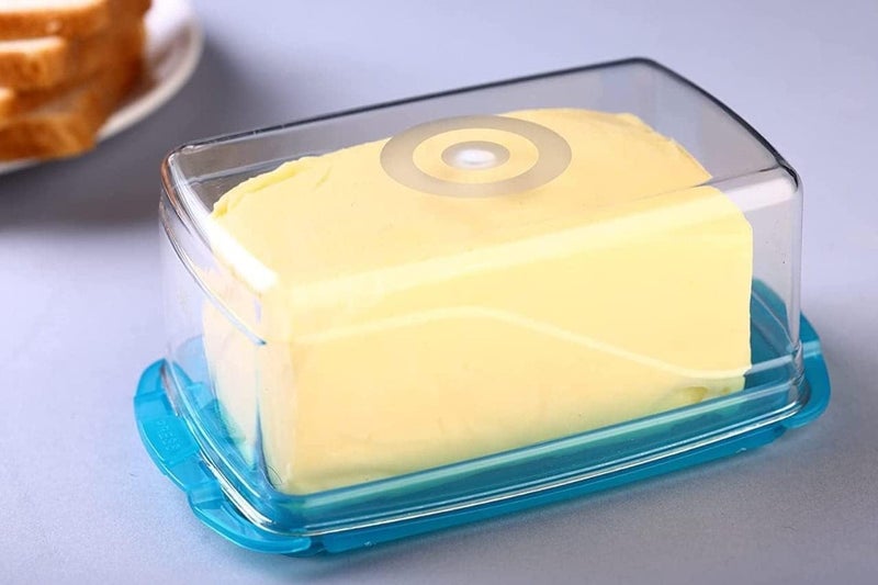 Gra8 Butter Dish with Lid Container - Cheese Server Sealing Storage, Keeper Tray, Butter Keeper, Butter Box, Kitchen Accessories Items Dining- Plastic Container (1Pcs) (Multicolor) - Image 1